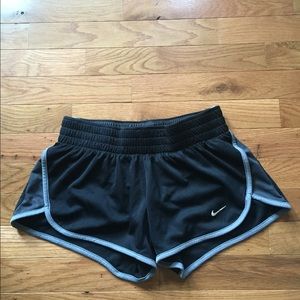 Black and Grey Nike Running Shorts