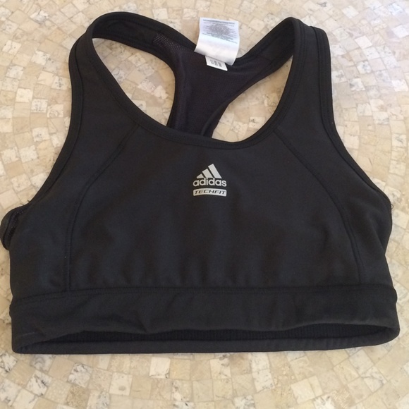Adidas black sports bra in size small