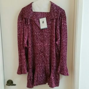 NWT Beautiful Jaclyn Smith Pleated Shirt Size 3X