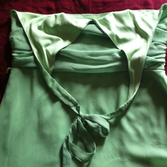 Light green halter dress