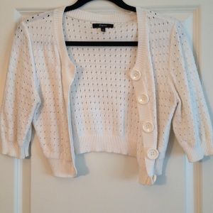 Cream cropped cardigan