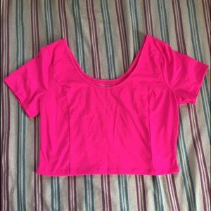 Hot pink tight crop top!