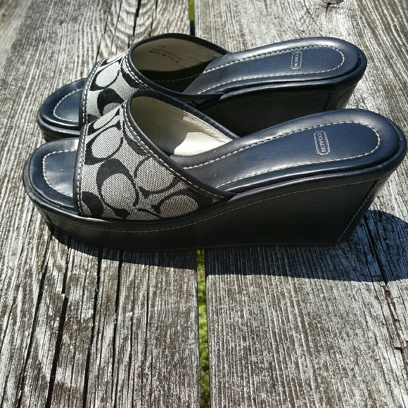 Coach wedge sandals MINT condition