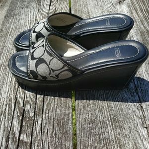 Coach wedge sandals MINT condition