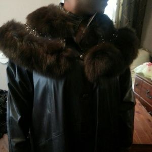 Long Length Leather Coat