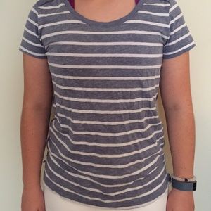 Gap navy and white striped shirt