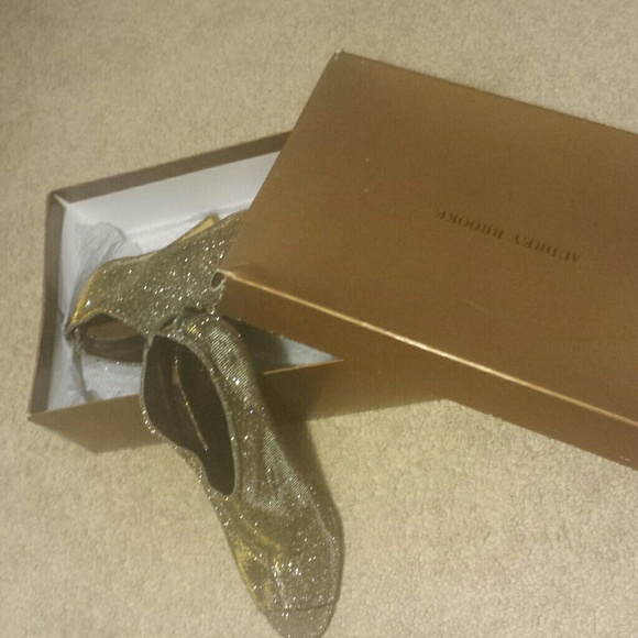 Audrey Brooke metallic gold