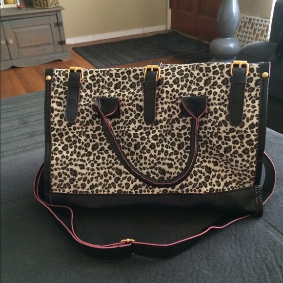 Handbags - Leopard canvas handbag