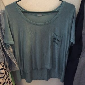 Brandy Melville Blue See You In Hell Top