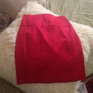 Red Satin Express skirt
