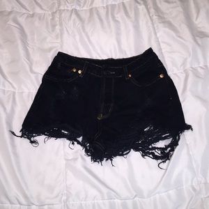 Black high waisted shorts