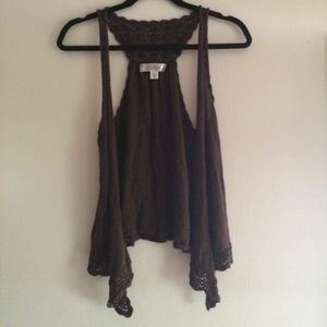 Brown Sleeveless Top
