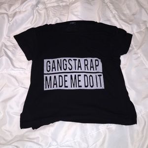 Brandy Melville gangsta rap made me do it tee