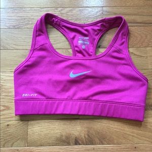 Magenta Nike Pro Combat Sports Bra