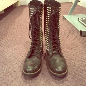 Steve Madden studded combat boots