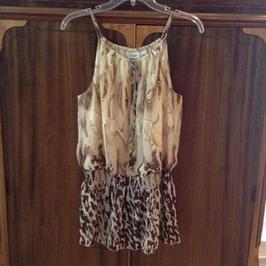 Elastic Waited Chiffon Blouse