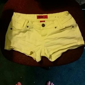 Neon yellow shorts