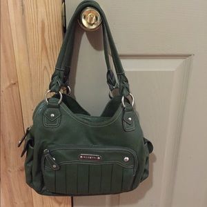 Army green handbag