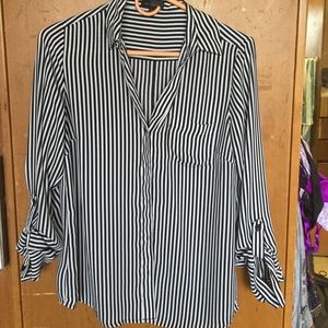 The Limited Black and White Striped shirt
