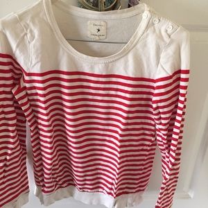 Red and white stripped sweater