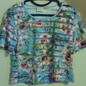 Floral see-through top