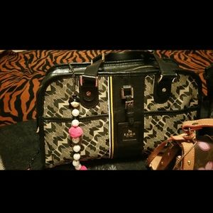 L.A.M.B. Gwen Stephenie  black leather handbag.