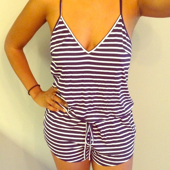 LF Stripped Romper (BRAND NEW)