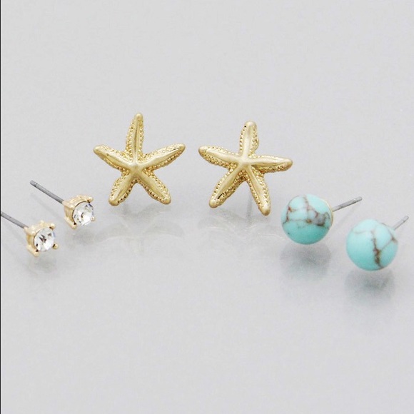 Hannah Beury Jewelry - 🍉 Starfish Earring Set-GOLD