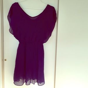 Bright Purple Chiffon Dress