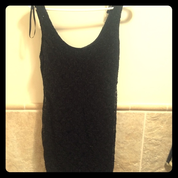 Black beaded dress.