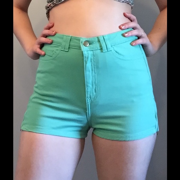 American Apparel Pants - American Apparel Mint High Waisted Shorts