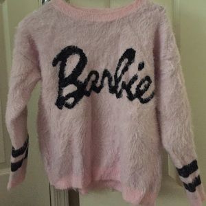 Pink fluffy Barbie sweater