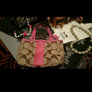 Coach Handbag Pink trim
