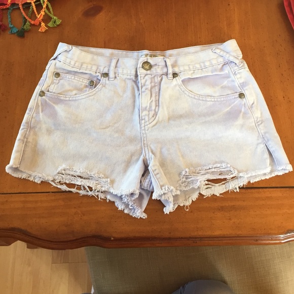 Free People Faded Purple Shorts