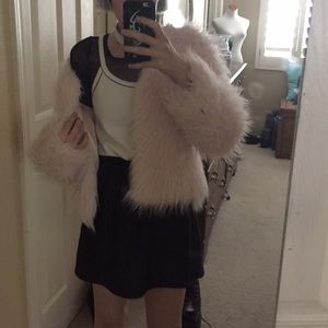 Faux fur light pink jacket