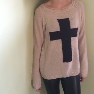 Cross sweater