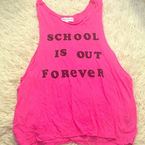 Wildfox Tops - School is out forever wildfox pink top wild fox