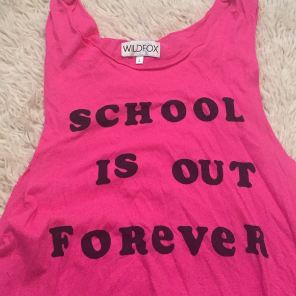 School is out forever wildfox pink top wild fox - Picture 2 of 4