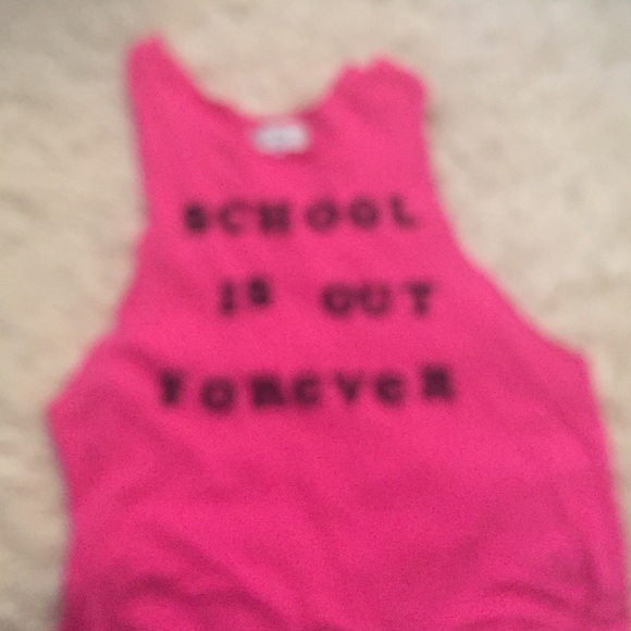 School is out forever wildfox pink top wild fox - Picture 4 of 4