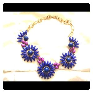 royal blue and purple statement necklace