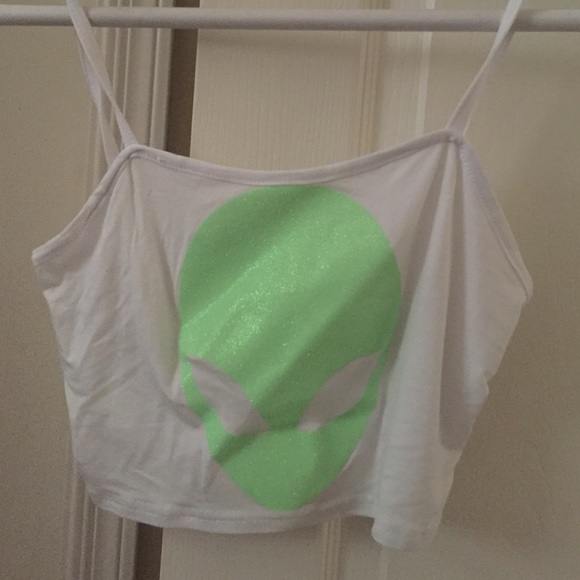 Lime green alien tank