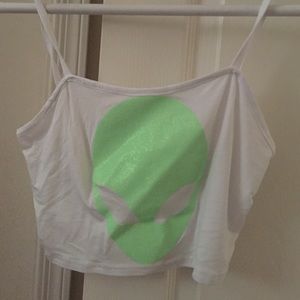Lime green alien tank