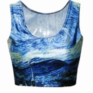 Van Gogh crop top