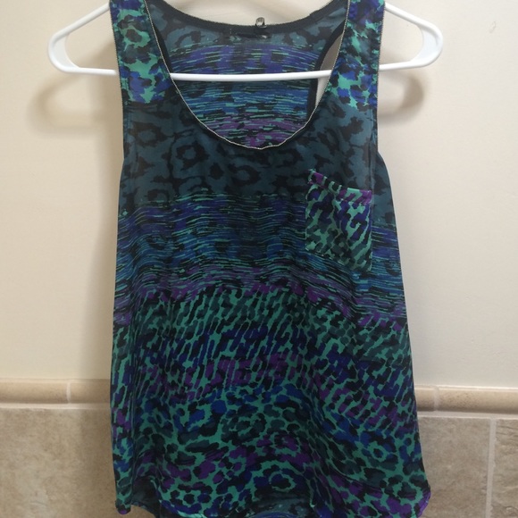 Blue Cheetah print tank