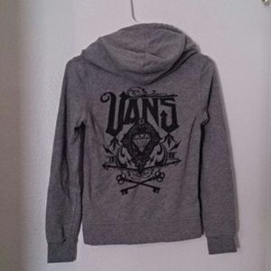 grey Vans zip up hoodie