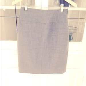 Grey sharkskin cloth mad men style pencil skirt