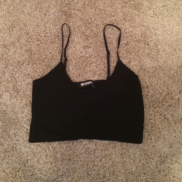 Missguided Tops - Black Missguided Crop Top