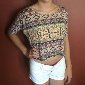 Tribal crop top