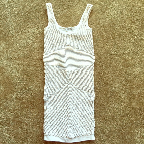 White BEBE Bodycon Dress