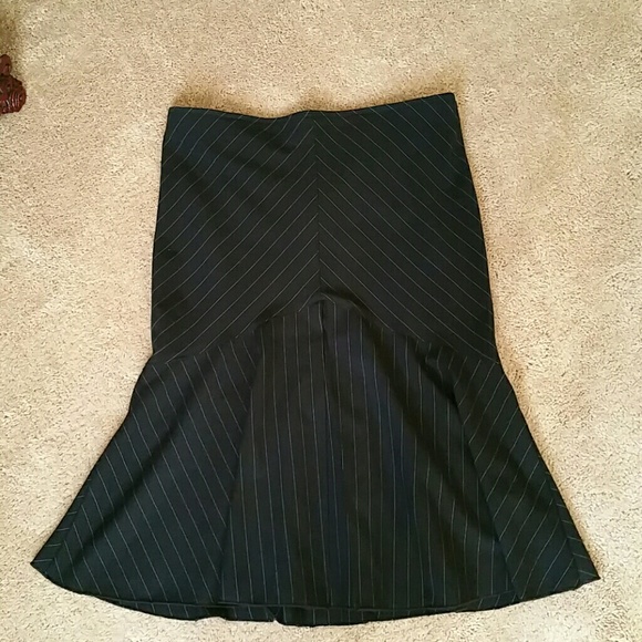 Pinstripe pencil skirt